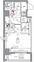 JR総武線 亀戸駅 徒歩12分の賃貸マンション 4階1Kの間取り