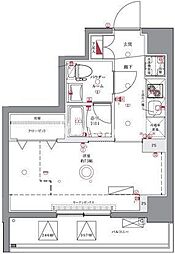 東武亀戸線 亀戸駅 徒歩12分の賃貸マンション 5階1Kの間取り