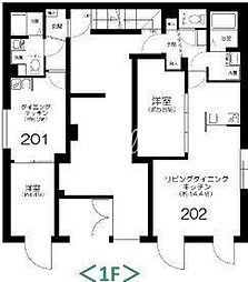 都営新宿線 浜町駅 徒歩11分の賃貸マンション 1階1LDKの間取り