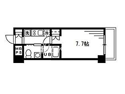 都営新宿線 新宿三丁目駅 徒歩5分の賃貸マンション 2階1Kの間取り