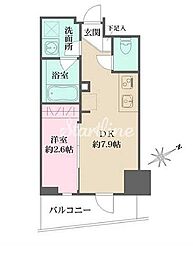 都電荒川線 三ノ輪橋駅 徒歩1分の賃貸マンション 4階1DKの間取り