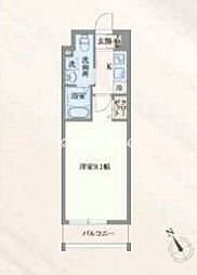 東京メトロ東西線 門前仲町駅 徒歩5分の賃貸マンション 2階1Kの間取り