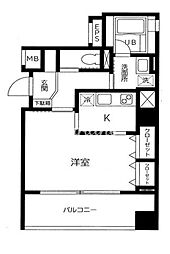 都営新宿線 大島駅 徒歩8分の賃貸マンション 7階1Kの間取り