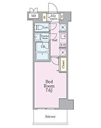 東京メトロ東西線 南砂町駅 徒歩11分の賃貸マンション 9階1Kの間取り