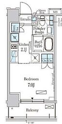 JR京浜東北・根岸線 大森駅 徒歩8分の賃貸マンション 8階1Kの間取り
