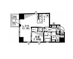 東京メトロ銀座線 田原町駅 徒歩5分の賃貸マンション 9階1LDKの間取り