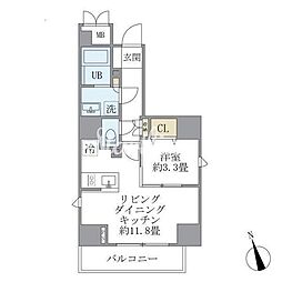 東京メトロ丸ノ内線 四谷三丁目駅 徒歩7分の賃貸マンション 6階1LDKの間取り