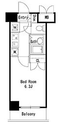 JR山手線 恵比寿駅 徒歩11分の賃貸マンション 6階1Kの間取り