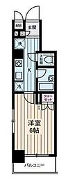 東京メトロ有楽町線 月島駅 徒歩1分の賃貸マンション 3階1Kの間取り