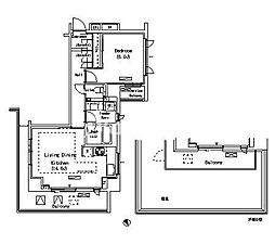 JR山手線 恵比寿駅 徒歩8分の賃貸マンション 5階1LDKの間取り