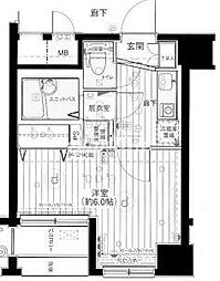 JR総武本線 馬喰町駅 徒歩1分の賃貸マンション 5階1Kの間取り