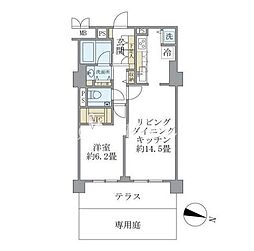 東京メトロ千代田線 乃木坂駅 徒歩11分の賃貸マンション 1階1LDKの間取り