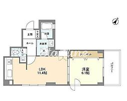 東京メトロ半蔵門線 水天宮前駅 徒歩4分の賃貸マンション 3階1LDKの間取り
