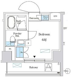 JR総武線 錦糸町駅 徒歩10分の賃貸マンション 4階ワンルームの間取り