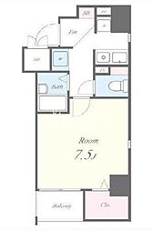 JR中央線 四ツ谷駅 徒歩3分の賃貸マンション 4階1Kの間取り