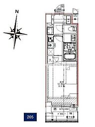 東京メトロ半蔵門線 錦糸町駅 徒歩6分の賃貸マンション 2階1Kの間取り