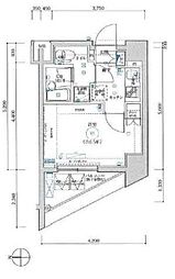 JR京浜東北・根岸線 川崎駅 徒歩10分の賃貸マンション 8階1Kの間取り