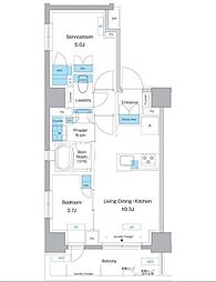 東武東上線 下板橋駅 徒歩3分の賃貸マンション 6階1SLDKの間取り