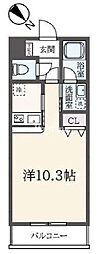 JR山手線 恵比寿駅 徒歩6分の賃貸マンション 3階1DKの間取り