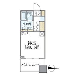 JR京浜東北・根岸線 大井町駅 徒歩4分の賃貸マンション 4階ワンルームの間取り
