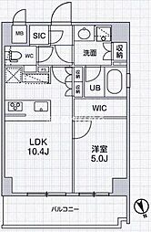 都営浅草線 本所吾妻橋駅 徒歩4分の賃貸マンション 2階1LDKの間取り