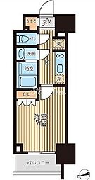 東急池上線 蒲田駅 徒歩6分の賃貸マンション 9階1Kの間取り