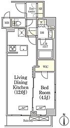 都営浅草線 中延駅 徒歩4分の賃貸マンション 5階1LDKの間取り