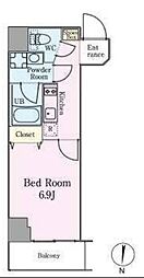 JR総武線 錦糸町駅 徒歩5分の賃貸マンション 4階1Kの間取り