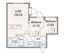 都営三田線 目黒駅 徒歩7分の賃貸マンション 1階1SLDKの間取り
