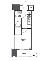 東京メトロ東西線 南砂町駅 徒歩14分の賃貸マンション 8階1Kの間取り