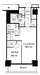 東京メトロ有楽町線 豊洲駅 徒歩9分の賃貸マンション 2階1LDKの間取り
