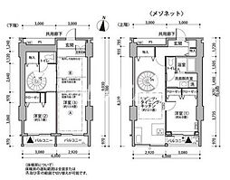 東京メトロ有楽町線 辰巳駅 徒歩9分の賃貸マンション 6階3LDKの間取り