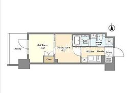 東京メトロ銀座線 田原町駅 徒歩6分の賃貸マンション 7階2Kの間取り