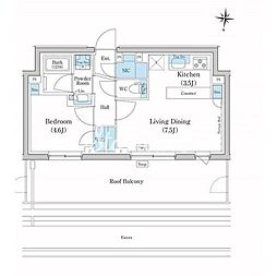 東急池上線 池上駅 徒歩5分の賃貸マンション 4階1LDKの間取り