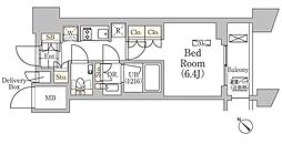 JR総武本線 馬喰町駅 徒歩1分の賃貸マンション 10階1Kの間取り
