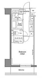 東京メトロ有楽町線 江戸川橋駅 徒歩4分の賃貸マンション 5階1Kの間取り