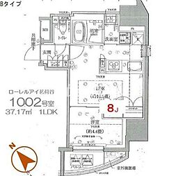 東京メトロ丸ノ内線 茗荷谷駅 徒歩5分の賃貸マンション 10階1LDKの間取り