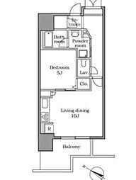 都営浅草線 中延駅 徒歩2分の賃貸マンション 5階1LDKの間取り