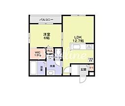 小田急小田原線 参宮橋駅 徒歩5分の賃貸アパート 1階1LDKの間取り