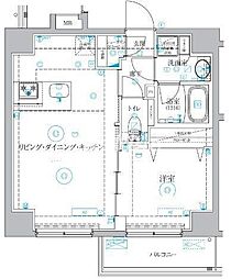東武亀戸線 小村井駅 徒歩2分の賃貸マンション 3階1LDKの間取り