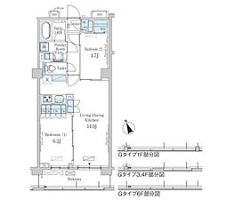 JR山手線 駒込駅 徒歩8分の賃貸マンション 1階2LDKの間取り