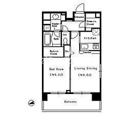 JR京浜東北・根岸線 蒲田駅 徒歩6分の賃貸マンション 10階1Kの間取り