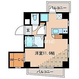 東京メトロ日比谷線 南千住駅 徒歩6分の賃貸アパート 10階ワンルームの間取り