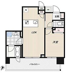 東京メトロ有楽町線 豊洲駅 徒歩12分の賃貸マンション 6階1LDKの間取り