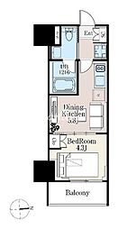 京成本線 新三河島駅 徒歩5分の賃貸マンション 3階1DKの間取り