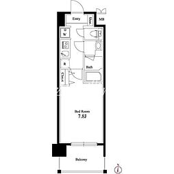 都営新宿線 森下駅 徒歩3分の賃貸マンション 5階1Kの間取り