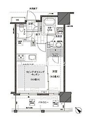 東急目黒線 武蔵小山駅 徒歩7分の賃貸マンション 8階1LDKの間取り