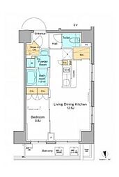 東武伊勢崎線 浅草駅 徒歩9分の賃貸マンション 7階1LDKの間取り