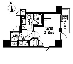 東京メトロ銀座線 稲荷町駅 徒歩5分の賃貸マンション 11階1Kの間取り