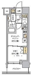 JR山手線 田町駅 徒歩16分の賃貸マンション 5階1DKの間取り